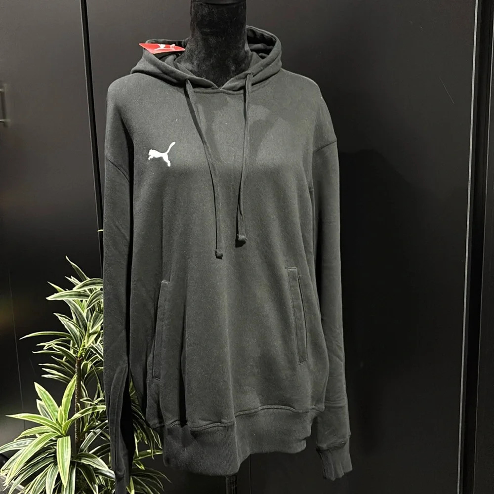 Puma Fleece Hoodie,drawcord,knit cuffs/waist embroidered logo,pouch pocket